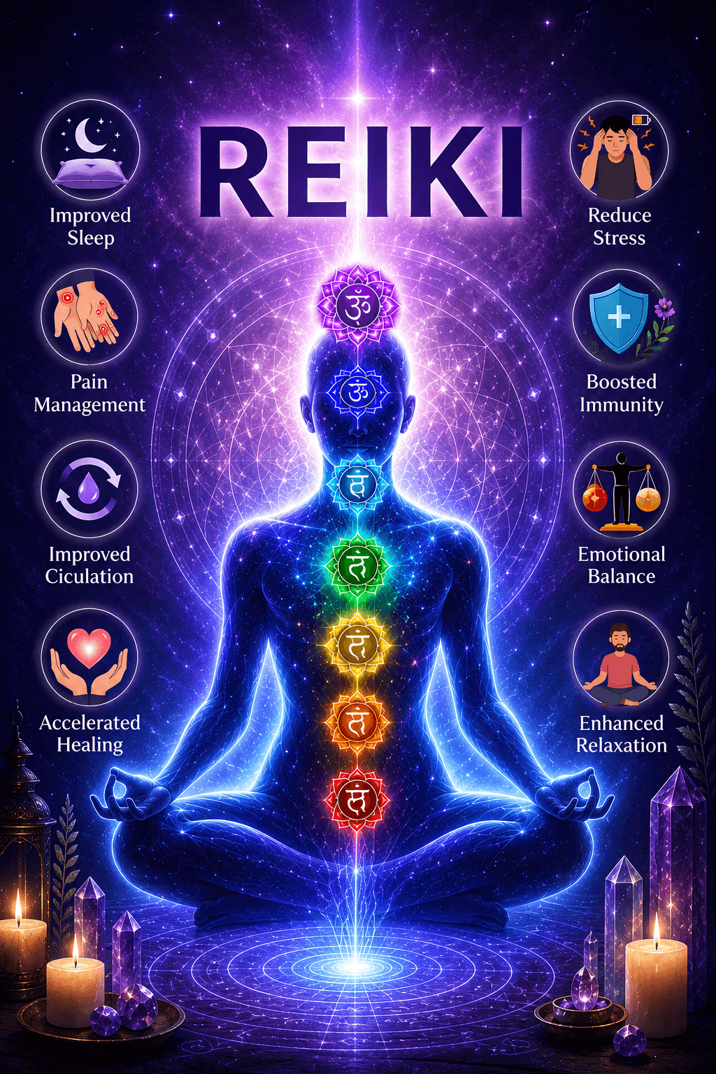 Reiki self-treatment guide from the app
